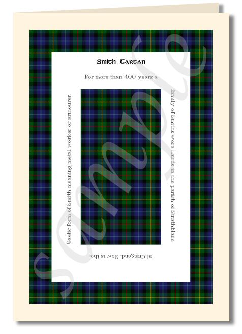 Smith tartan greeting card